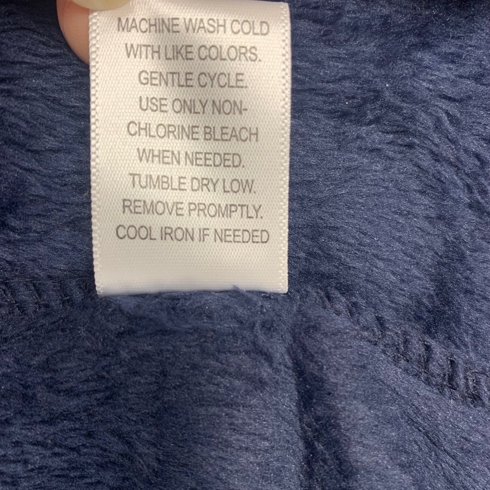 Jaclyn Intimates Plush Fleece Robe Women's Medium Navy Blue NWT Belted - Picture 5 of 9